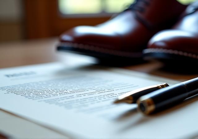 신뢰를 상징하는 법적 문서와 구두